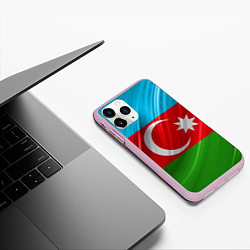 Чехол iPhone 11 Pro матовый Азербайджанский флаг, цвет: 3D-розовый — фото 2