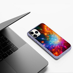 Чехол iPhone 11 Pro матовый Космическая многомерность, цвет: 3D-светло-сиреневый — фото 2