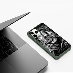 Чехол iPhone 11 Pro матовый Древесная дева, цвет: 3D-темно-зеленый — фото 2