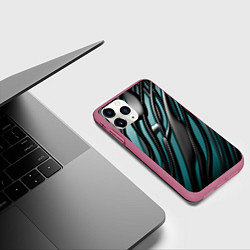 Чехол iPhone 11 Pro матовый Подтеки, цвет: 3D-малиновый — фото 2