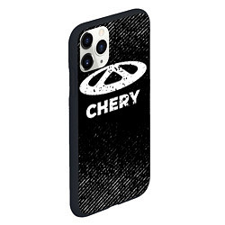 Чехол iPhone 11 Pro матовый Chery с потертостями на темном фоне, цвет: 3D-черный — фото 2