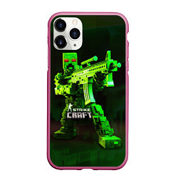Чехол iPhone 11 Pro матовый Strike Craft, цвет: 3D-малиновый