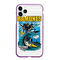 Чехол iPhone 11 Pro матовый Ramones rock away beach