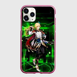 Чехол iPhone 11 Pro матовый Кавех - Геншин импакт, цвет: 3D-малиновый