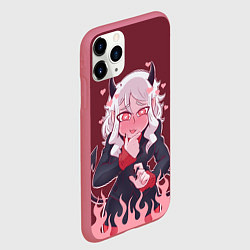 Чехол iPhone 11 Pro матовый Красотка Модеус, цвет: 3D-малиновый — фото 2