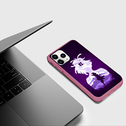 Чехол iPhone 11 Pro матовый Юзуриха, цвет: 3D-малиновый — фото 2