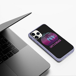 Чехол iPhone 11 Pro матовый Lifes a beach, цвет: 3D-светло-сиреневый — фото 2