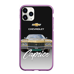Чехол iPhone 11 Pro матовый Американская машина Chevrolet Caprice 70-х годов