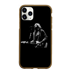 Чехол iPhone 11 Pro матовый Курт Кобейн с гитарой
