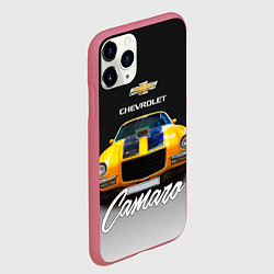 Чехол iPhone 11 Pro матовый Американский спорткар Camaro 1970 года, цвет: 3D-малиновый — фото 2