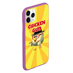 Чехол iPhone 11 Pro матовый Chicken Gun с пистолетами, цвет: 3D-фиолетовый — фото 2