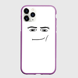 Чехол iPhone 11 Pro матовый Одежда Man Face Roblox, цвет: 3D-фиолетовый