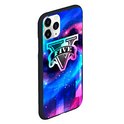 Чехол iPhone 11 Pro матовый GTA неоновый космос, цвет: 3D-черный — фото 2