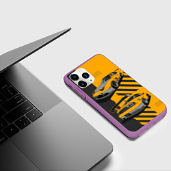 Чехол iPhone 11 Pro матовый Nissan 180sx art, цвет: 3D-фиолетовый — фото 2