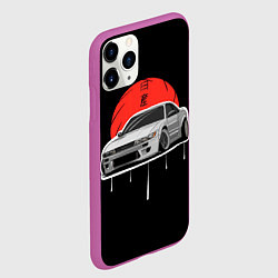 Чехол iPhone 11 Pro матовый Nissan Silvia S14 - Japan style, цвет: 3D-фиолетовый — фото 2