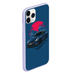 Чехол iPhone 11 Pro матовый Nissan GTR Godzilla, цвет: 3D-светло-сиреневый — фото 2