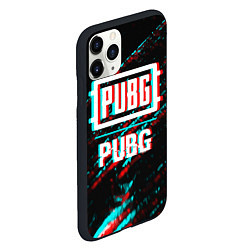 Чехол iPhone 11 Pro матовый PUBG в стиле glitch и баги графики на темном фоне, цвет: 3D-черный — фото 2