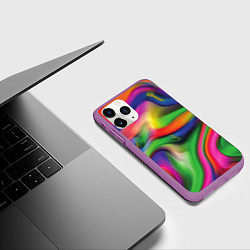 Чехол iPhone 11 Pro матовый Bright colors, цвет: 3D-фиолетовый — фото 2