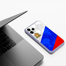 Чехол iPhone 11 Pro матовый Россия - пограничные войска, цвет: 3D-светло-сиреневый — фото 2