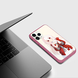 Чехол iPhone 11 Pro матовый Милая Клара, цвет: 3D-малиновый — фото 2