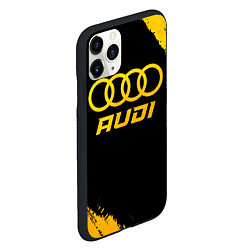 Чехол iPhone 11 Pro матовый Audi - gold gradient, цвет: 3D-черный — фото 2
