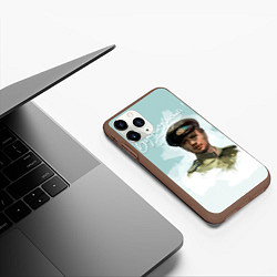 Чехол iPhone 11 Pro матовый Будем жить!, цвет: 3D-коричневый — фото 2