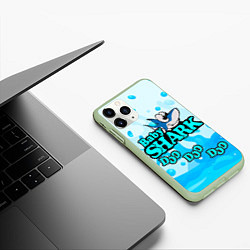 Чехол iPhone 11 Pro матовый Baby Shark Doo-Doo-Doo, цвет: 3D-салатовый — фото 2