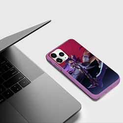 Чехол iPhone 11 Pro матовый Seele under moon, цвет: 3D-фиолетовый — фото 2