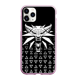 Чехол iPhone 11 Pro матовый Школа волка - ведьмак, цвет: 3D-розовый