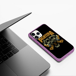 Чехол iPhone 11 Pro матовый Pantera - mouth for war, цвет: 3D-фиолетовый — фото 2