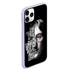 Чехол iPhone 11 Pro матовый Джон Леннон легенда, цвет: 3D-светло-сиреневый — фото 2