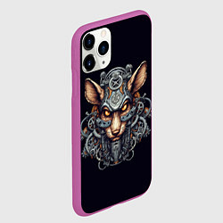 Чехол iPhone 11 Pro матовый Механическая крыса, цвет: 3D-фиолетовый — фото 2