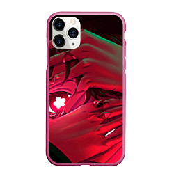 Чехол iPhone 11 Pro матовый Ху Тао смотрит - Геншин, цвет: 3D-малиновый