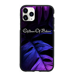 Чехол iPhone 11 Pro матовый Children of Bodom neon monstera