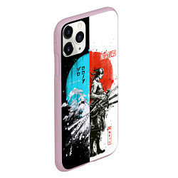 Чехол iPhone 11 Pro матовый Зоро в инверсии - One Piece, цвет: 3D-розовый — фото 2