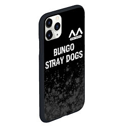 Чехол iPhone 11 Pro матовый Bungo Stray Dogs glitch на темном фоне: символ све, цвет: 3D-черный — фото 2