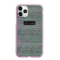 Чехол iPhone 11 Pro матовый Lost signal, цвет: 3D-розовый