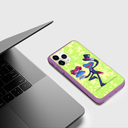 Чехол iPhone 11 Pro матовый Huggy Wuggy and Poppy Playtime, цвет: 3D-фиолетовый — фото 2