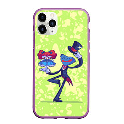 Чехол iPhone 11 Pro матовый Huggy Wuggy and Poppy Playtime, цвет: 3D-фиолетовый