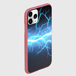 Чехол iPhone 11 Pro матовый Удар молнии, цвет: 3D-малиновый — фото 2