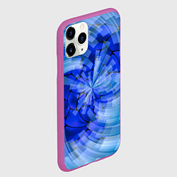 Чехол iPhone 11 Pro матовый Геометрическое цунами, цвет: 3D-фиолетовый — фото 2