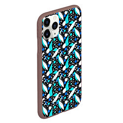Чехол iPhone 11 Pro матовый Листопад в синих тонах, цвет: 3D-коричневый — фото 2