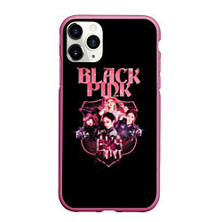 Чехол iPhone 11 Pro матовый Blackpink k-pop, Блэкпинк, цвет: 3D-малиновый