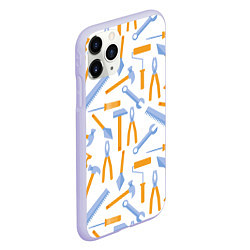 Чехол iPhone 11 Pro матовый Инструменты, цвет: 3D-светло-сиреневый — фото 2