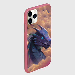 Чехол iPhone 11 Pro матовый Pathfinder dragon, цвет: 3D-малиновый — фото 2