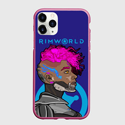 Чехол iPhone 11 Pro матовый RimWorld персонаж, цвет: 3D-малиновый