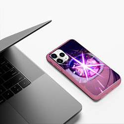 Чехол iPhone 11 Pro матовый Звёздное Дитя: глаз Аи Хошино, цвет: 3D-малиновый — фото 2