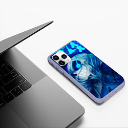 Чехол iPhone 11 Pro матовый Undertale game sans, цвет: 3D-светло-сиреневый — фото 2