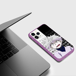 Чехол iPhone 11 Pro матовый Киллуа - Hunter x Hunter, цвет: 3D-фиолетовый — фото 2