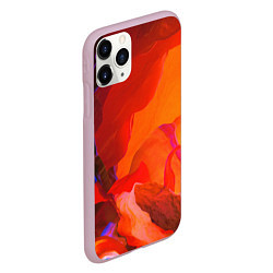 Чехол iPhone 11 Pro матовый Красно-оранжевый камень, цвет: 3D-розовый — фото 2